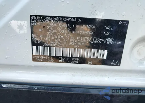 2023 Subaru Solterra Touring из США, поврежденный, VIN JTMABABAXPA031111